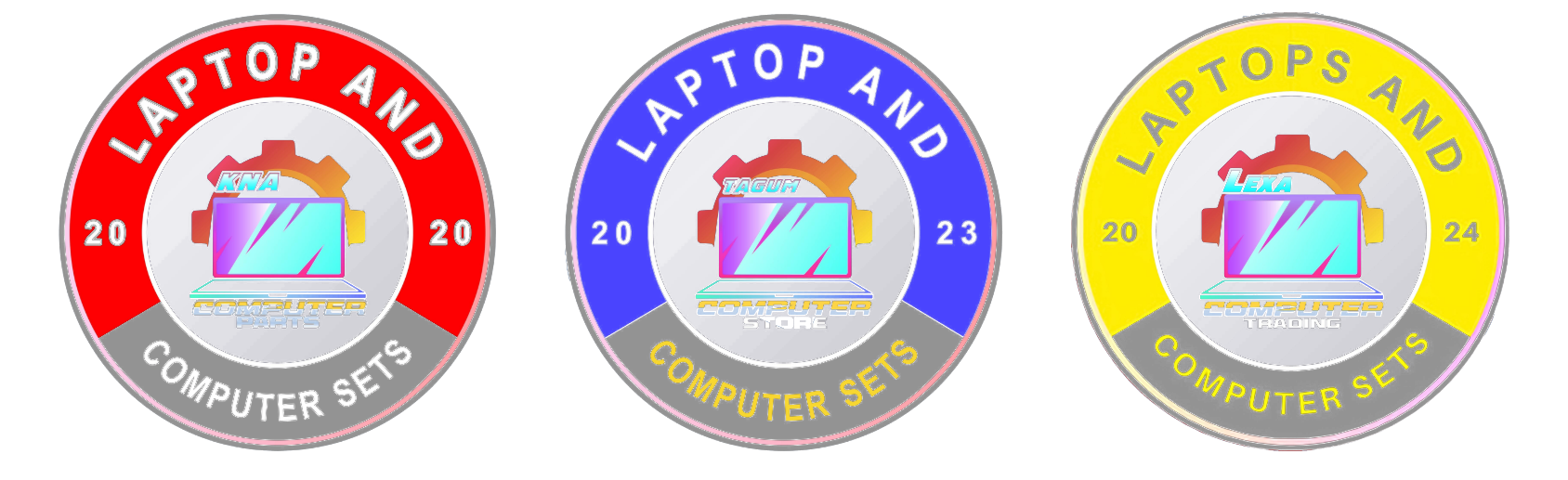 KNA, Tagum, and Lexa business logos